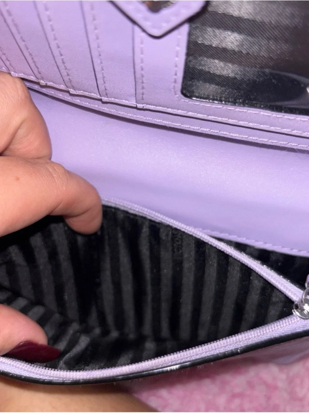 Victoria's Secret Lilac Quilted Wristlet Clutch